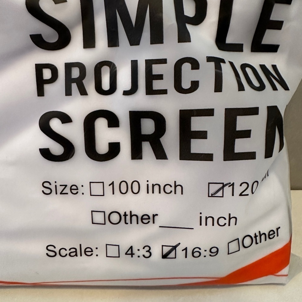 Brand New in Bag 120 Inch Simple Projection Screen 16:9 Screen - Picture 2 of 5